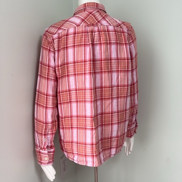J. Crew Classic Fit Shirt Plaid in Blush Tartan size 14 - Picture 10 of 11